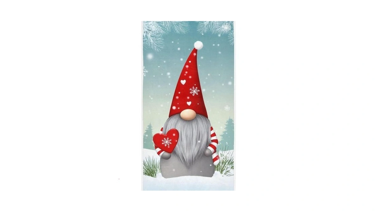 Christmas Gnome Tomte Hand Towels 16x30 In Bathroom Towel, Winter
