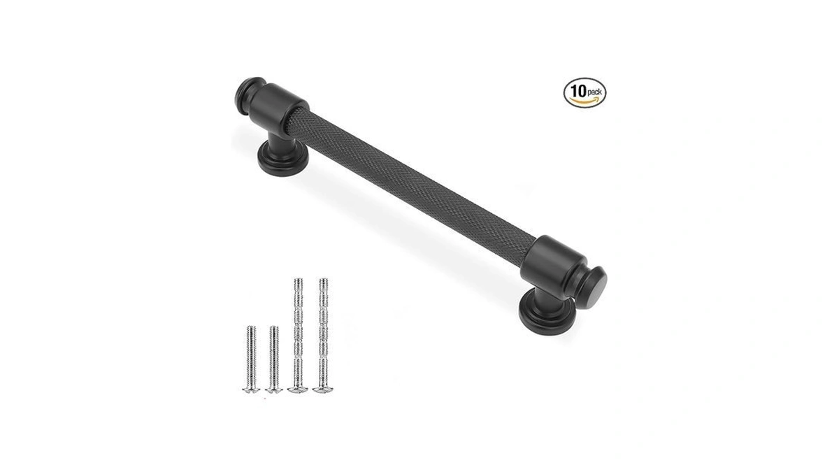 Povefonk 10 Pack 5 Inch(128mm) Matte Black Kitchen Cabinet Handles