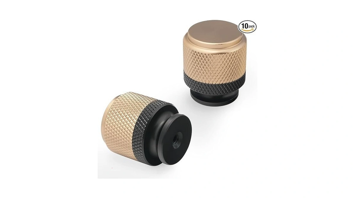 Povefonk 10 Pack Black And Champagne Copper Kitchen Cabinet Knobs