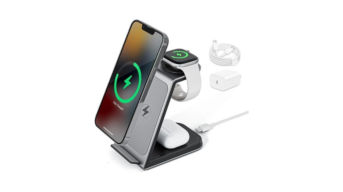 Wireless Cell Phone Charger Station 3 In 1, Magnetic Wireless
