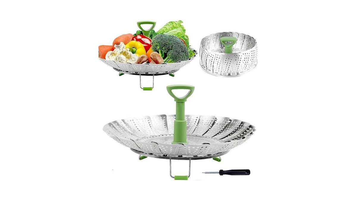 Consevisen Vegetable Steamer Basket For Cooking Food, Stainless Steel Veggie