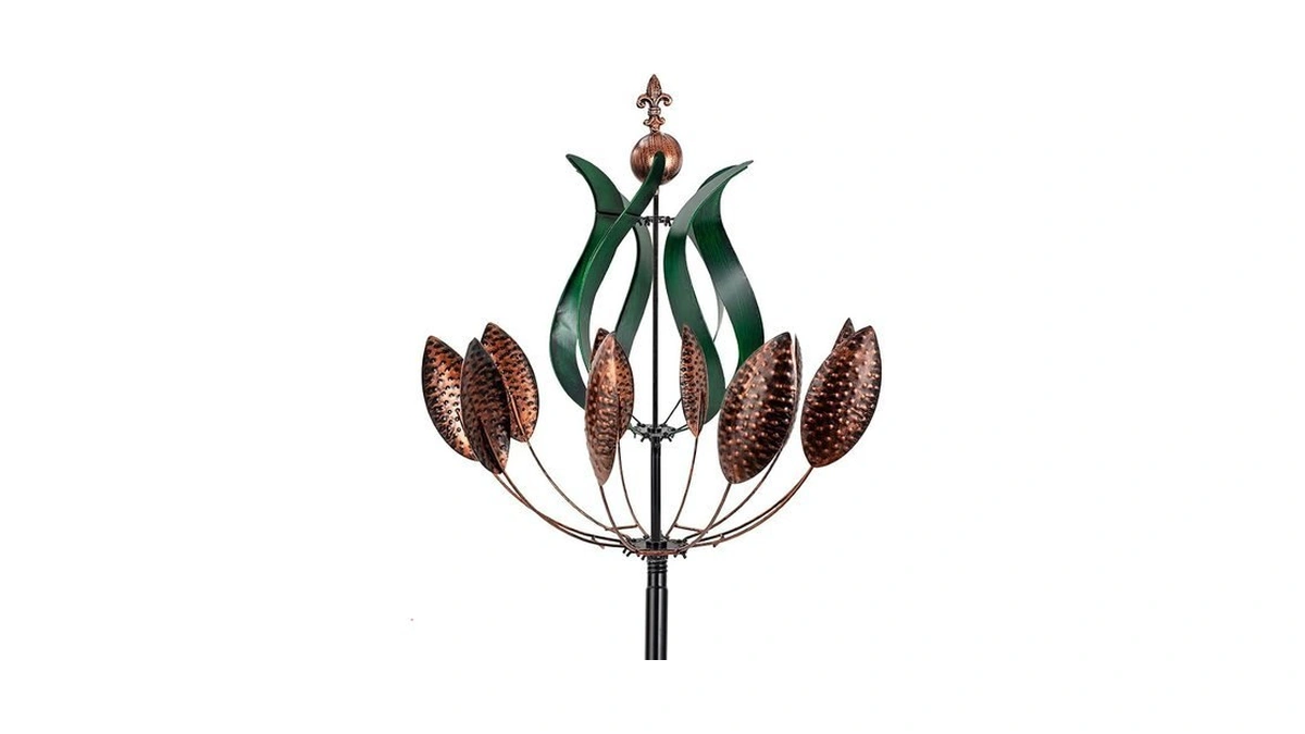 Dreamysoul Large Wind Spinner Outdoor, 92.5" Metal Tulip Wind Mills,