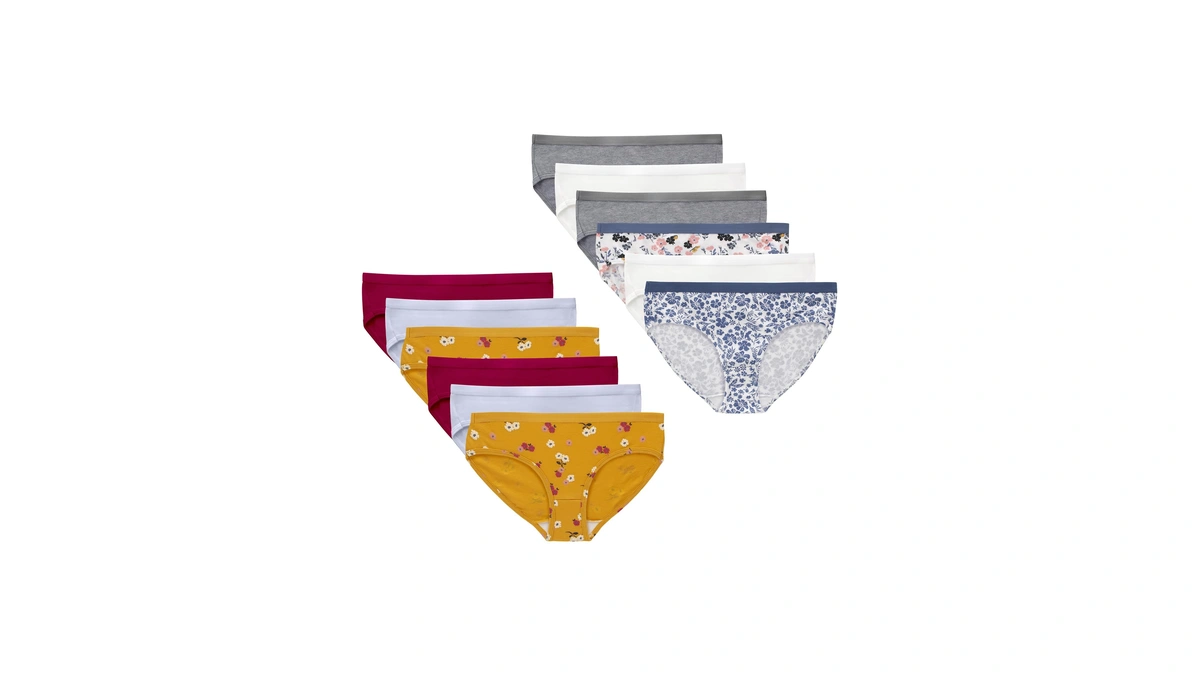 Hanes Girls' Hipster Underwear, Stretch Cotton Panties For Girls, Assorted,