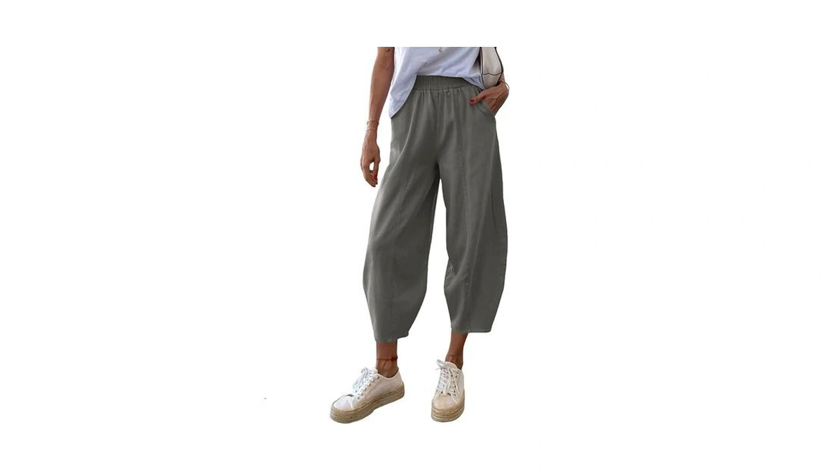 Cicy Bell Women's Summer High Waisted Baggy Pants Casual Cotton