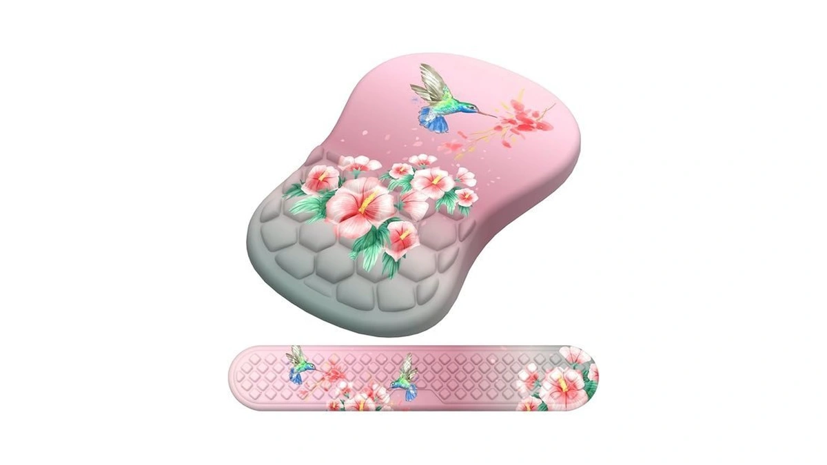 Mouse Pad Wrist Support, Laokiiy 2 In1 Keyboard Wrist Rest+
