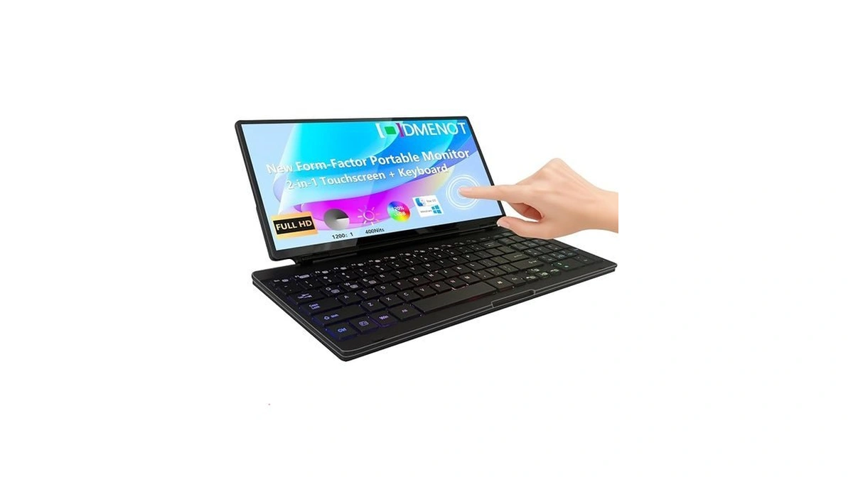 12.8" Portable Touchscreen Keyboard Monitor Stretched Bar Screen Extender With