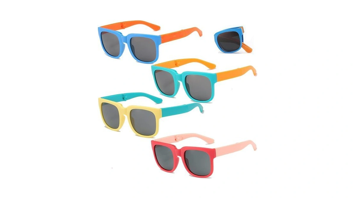 Ricawa 4 Pack Kids Sunglasses, Foldable Toddler Sunglasses Age 2-4