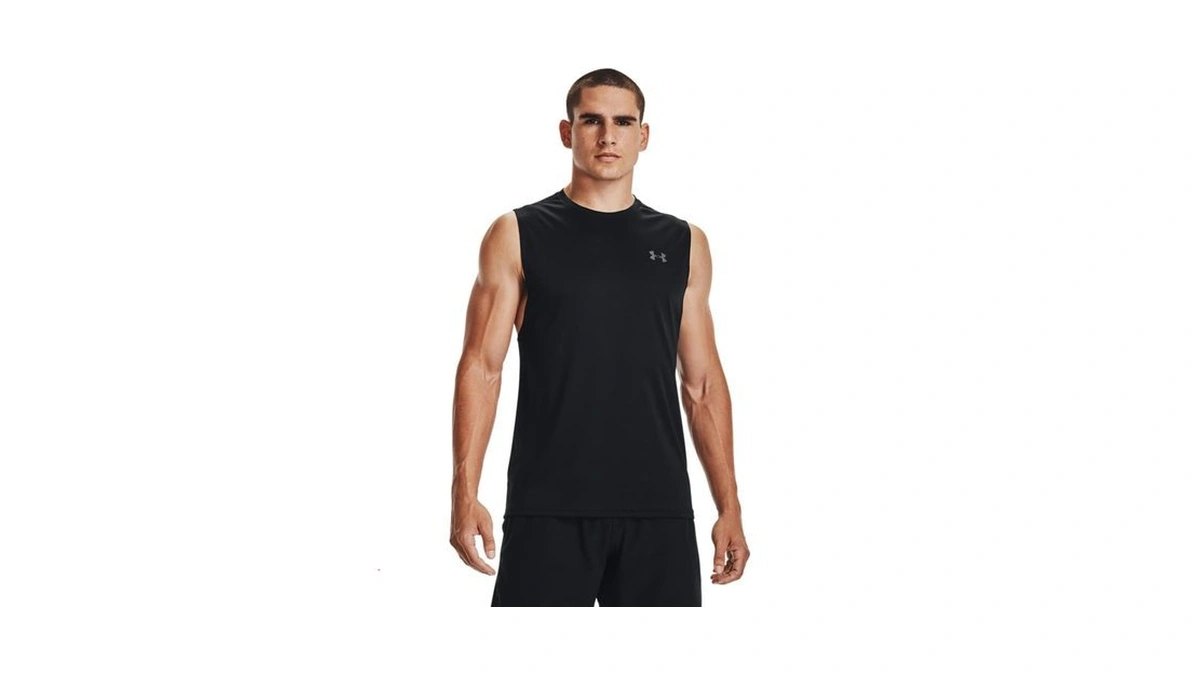 Under Armour Men's Velocity Muscle Tank Top, (001) Black /