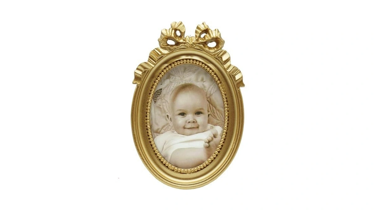 Kangce Vintage Picture Frames 2.5x3.5 Ornate Wallet Size Oval Small