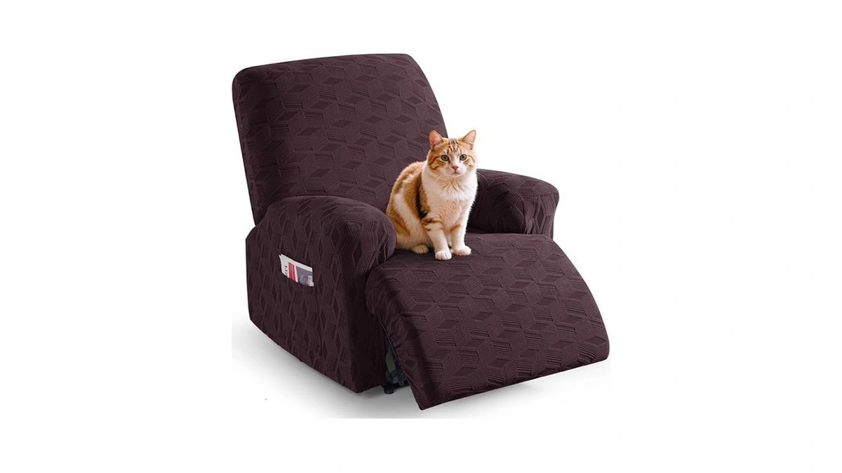 Taococo Recliner Cover 3 Pieces Recliner Chair Covers, Stretch Jacquard