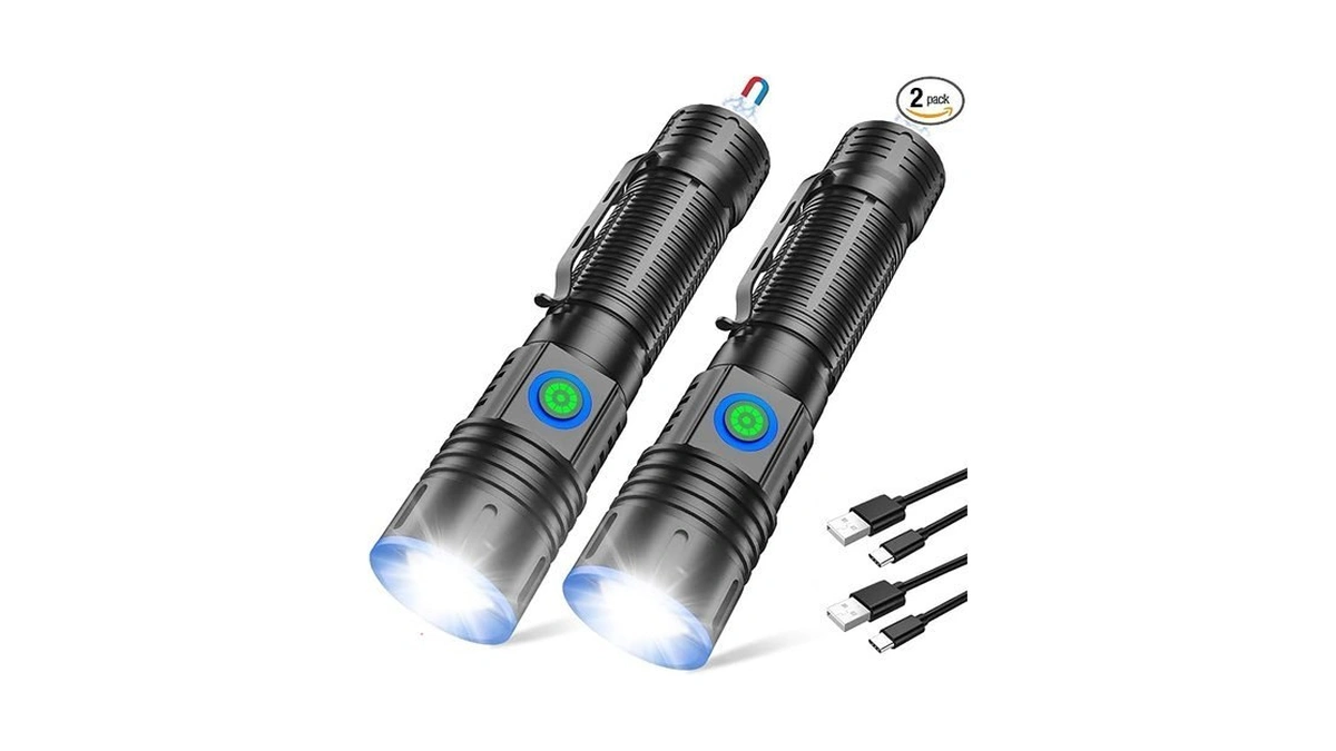 Wssbond Rechargeable Flashlights High Lumens, Super Bright Led Tactical Torch,