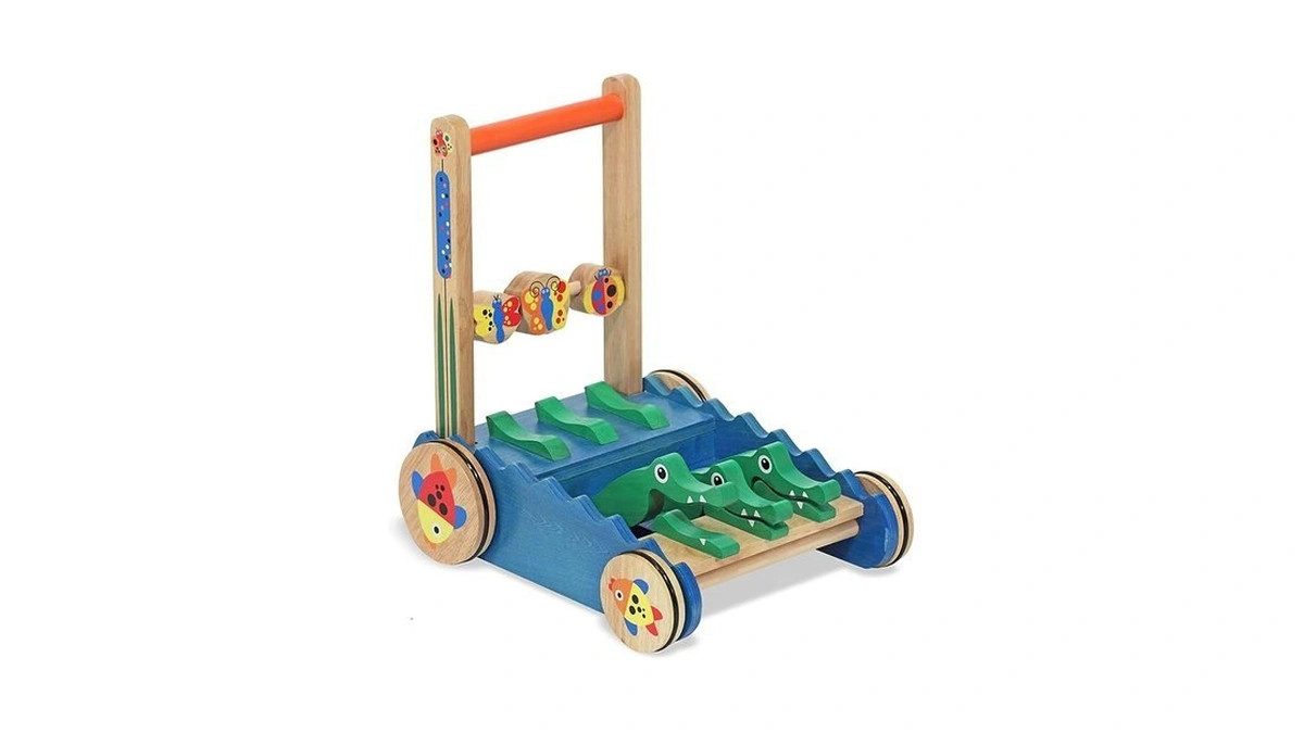 Melissa & Doug Deluxe Chomp And Clack Alligator Wooden Push