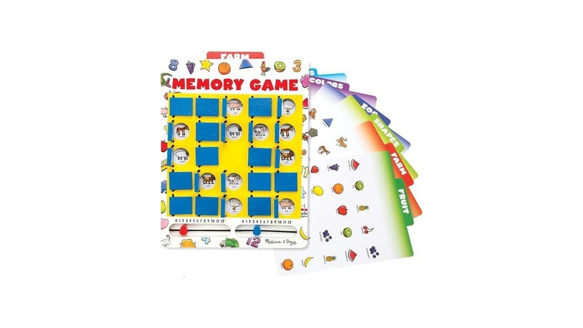 Melissa & Doug Flip-to-win Portable Wooden Travel Game Board With