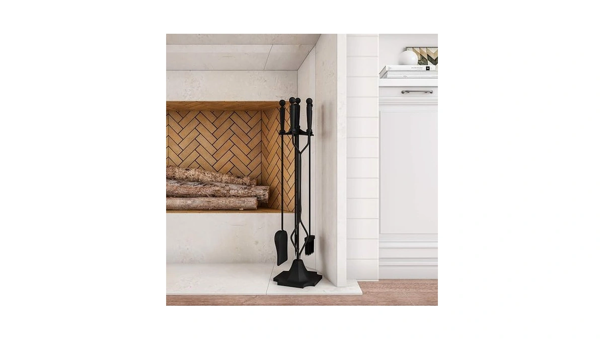 Lavish Home 5-piece Fireplace Tools Set - Essential Heavy-duty Accessories