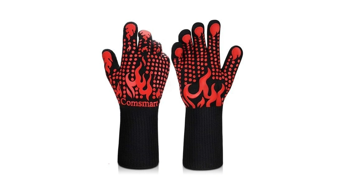 Comsmart Bbq Gloves, 1472 Degree F Heat Resistant Grilling Gloves