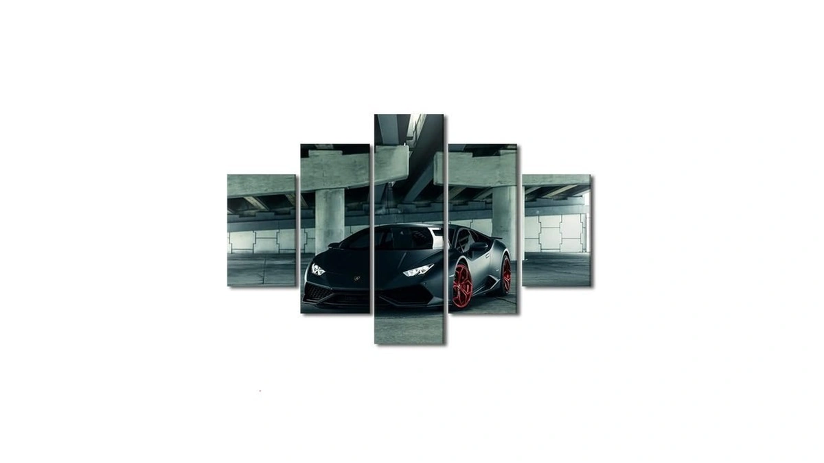 Tumovo Super Car Wall Art For Men Boys Bedroom Black