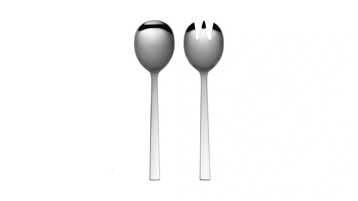 Oneida Chefs Table Salad Servers, 1.00 Lb, Metallic