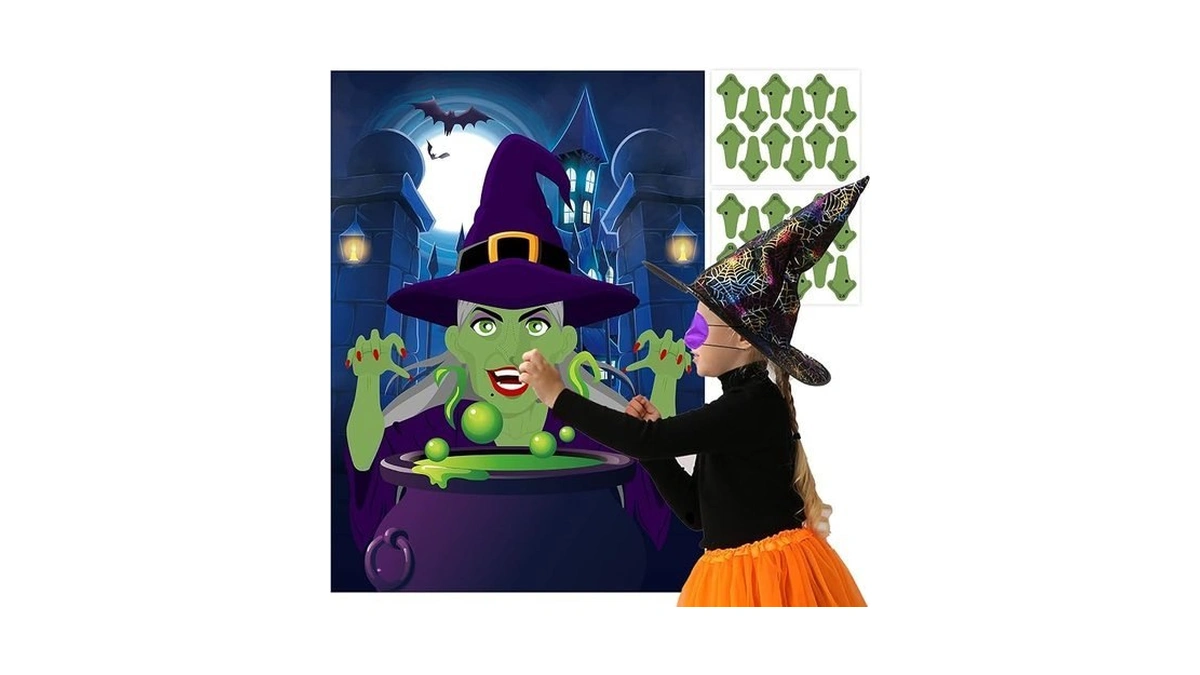 Halloween Games For Kids Pin The Nose On The Witch