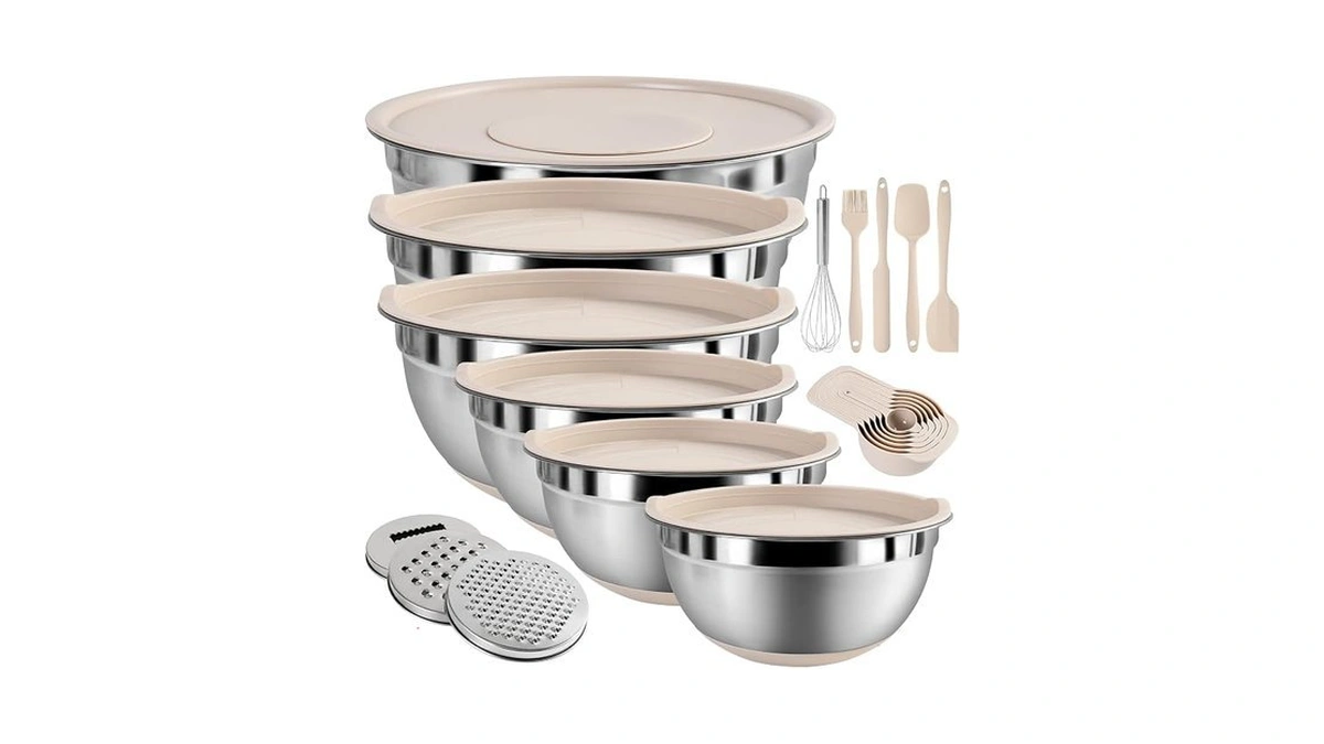 Mixing Bowls With Airtight Lids Set, 20 Pcs Kitchen Gadgets