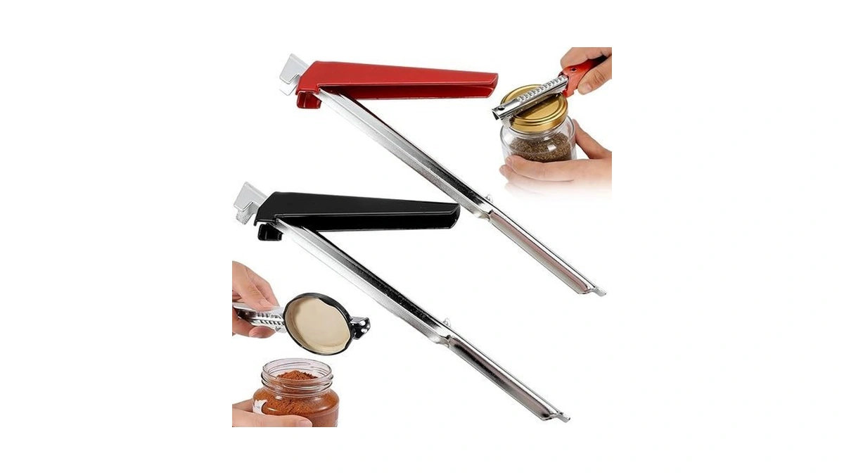 2pcs Adjustable Stainless Steel Jar Opener For Weak Hands, Seniors,