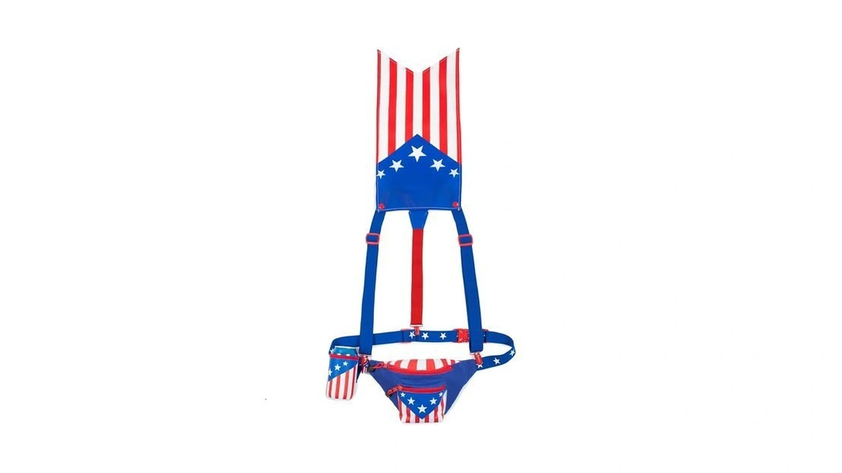 Tipsy Elves Patriotic Usa Fanny Pack With American Flag Cape