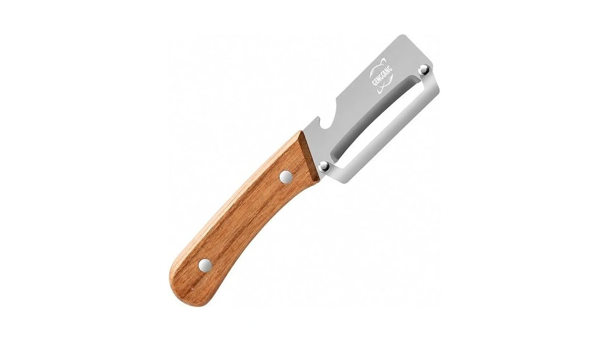 Gengcang Multi-functional Vegetable Peeler, Non-slip Wooden Handle With Sharp Stainless