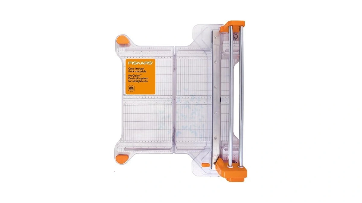 Fiskars Procision Rotary Bypass Paper Trimmer, 12" Cut Length, Self-sharpening,
