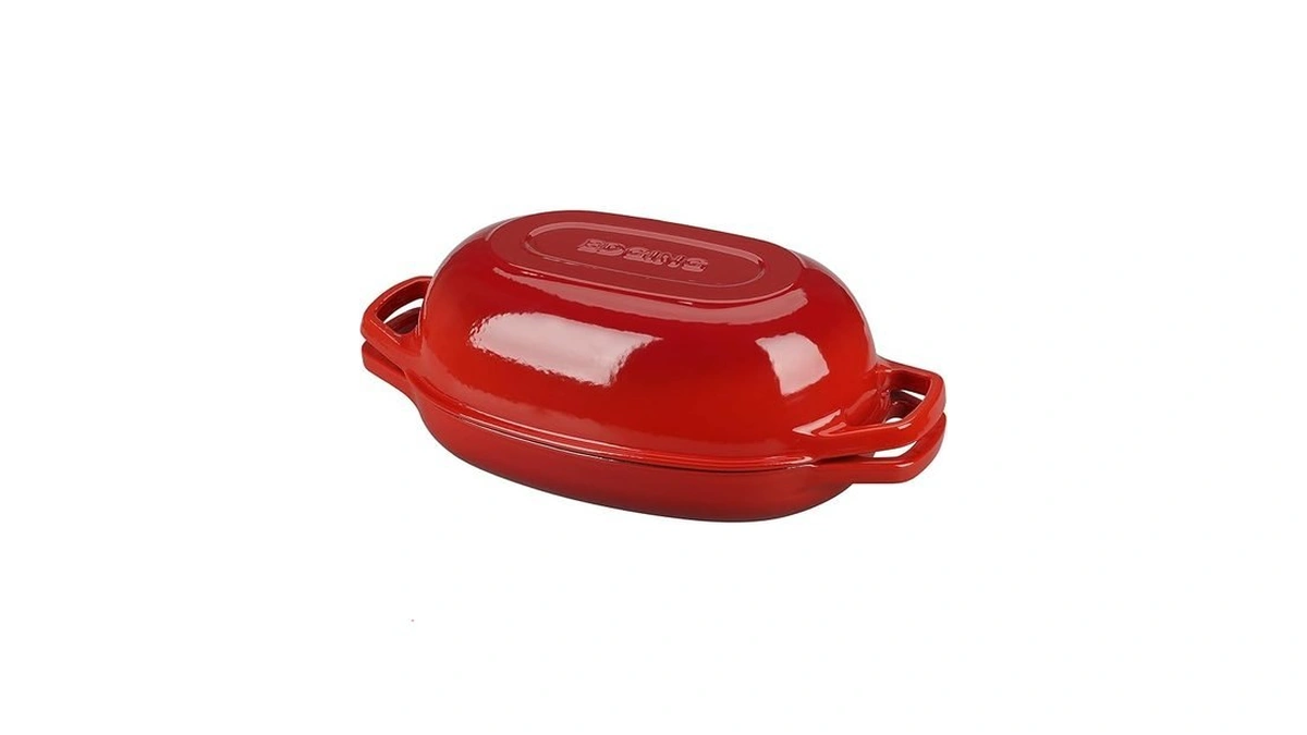 Edging Casting Enameled Cast Iron Oval Dutch Oven Pot With