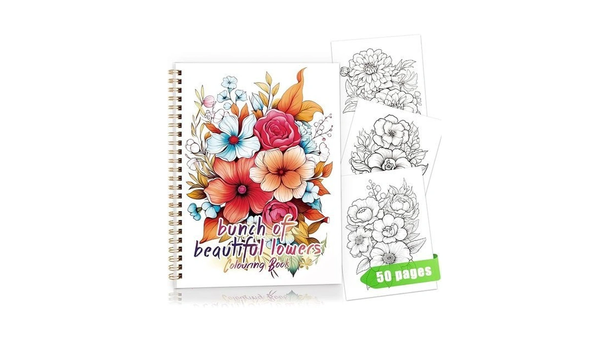 Tlenpo Floral Coloring Books For Adults