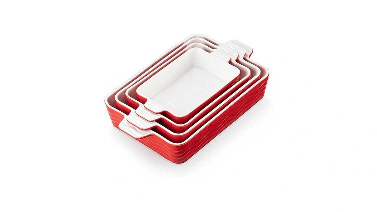 Estmoon Ceramic Baking Dishes Set Of 4, Porcelain Baking Pans