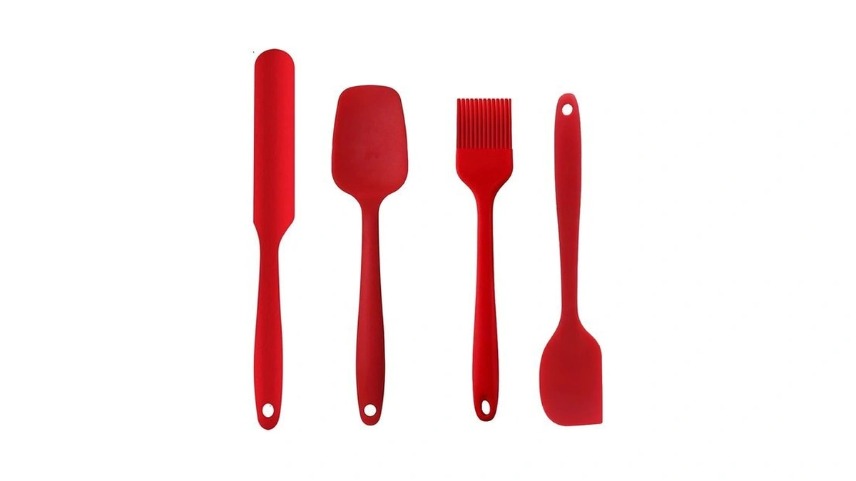 Silicone Spatula Set, Nonstick Cookware Heat Resistant Scrapers Kitchen Utensils
