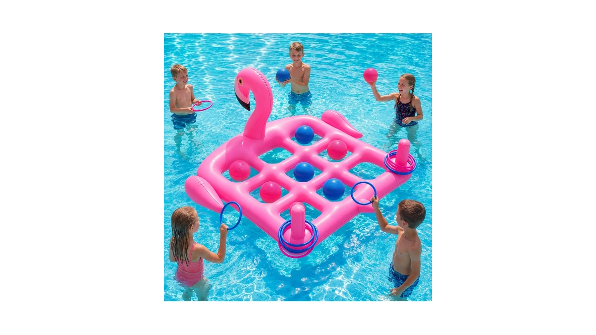Utook Pool Party Toys Games Set -giant Tic Tac Toe