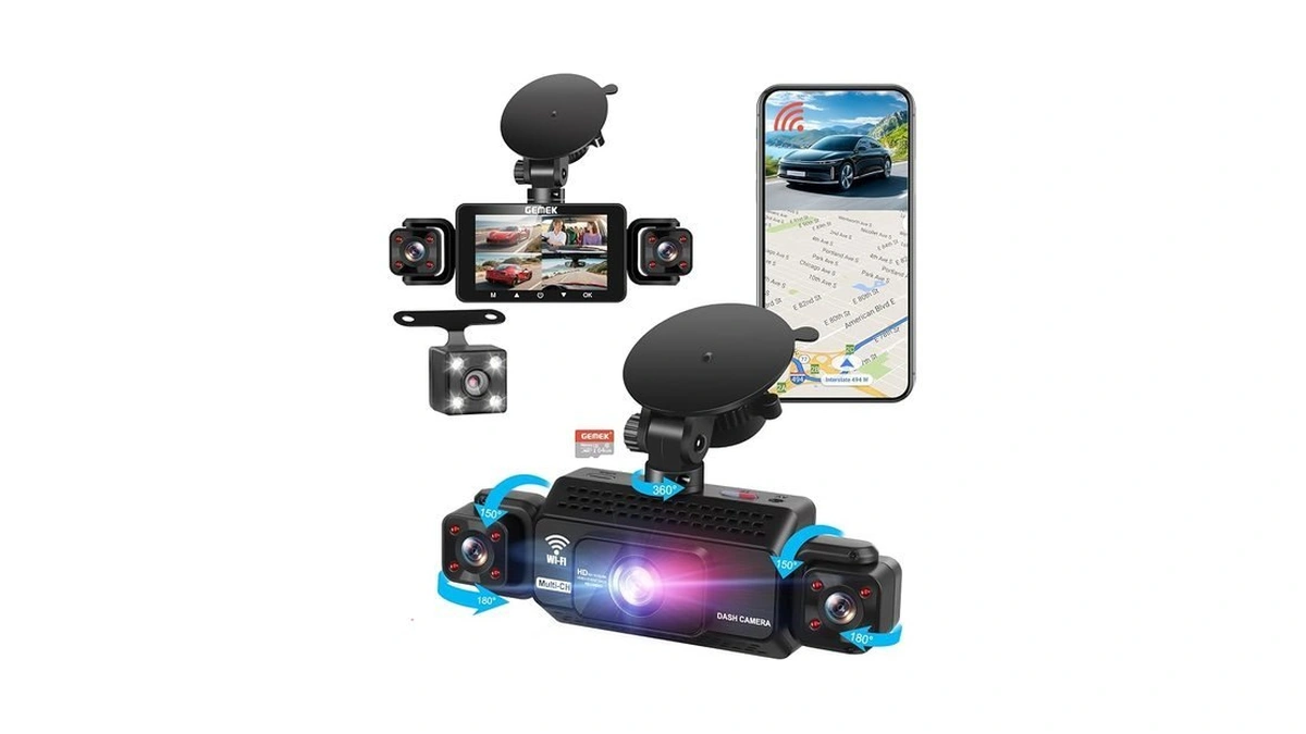 4 Channel Dash Cam 360° View 5g Wifi & App