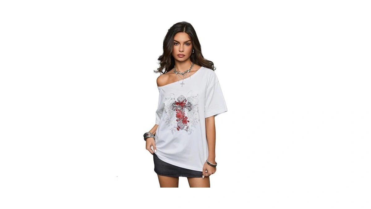 Amazon : Sweatyrocks Women's Goth Vintage T Shirt