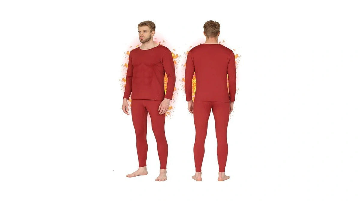 Herobiker Men Thermal Underwear Set Winter Skiing Warm Top &