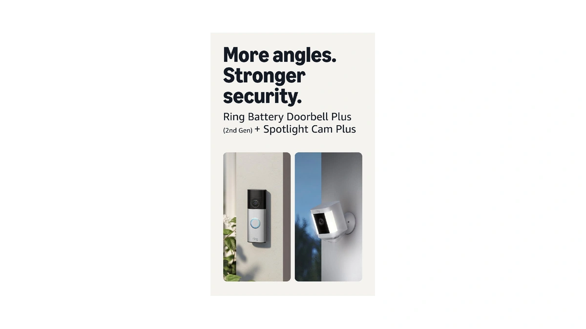 Ring Battery Doorbell Plus (newest Model), Nickel Silver With Spotlight