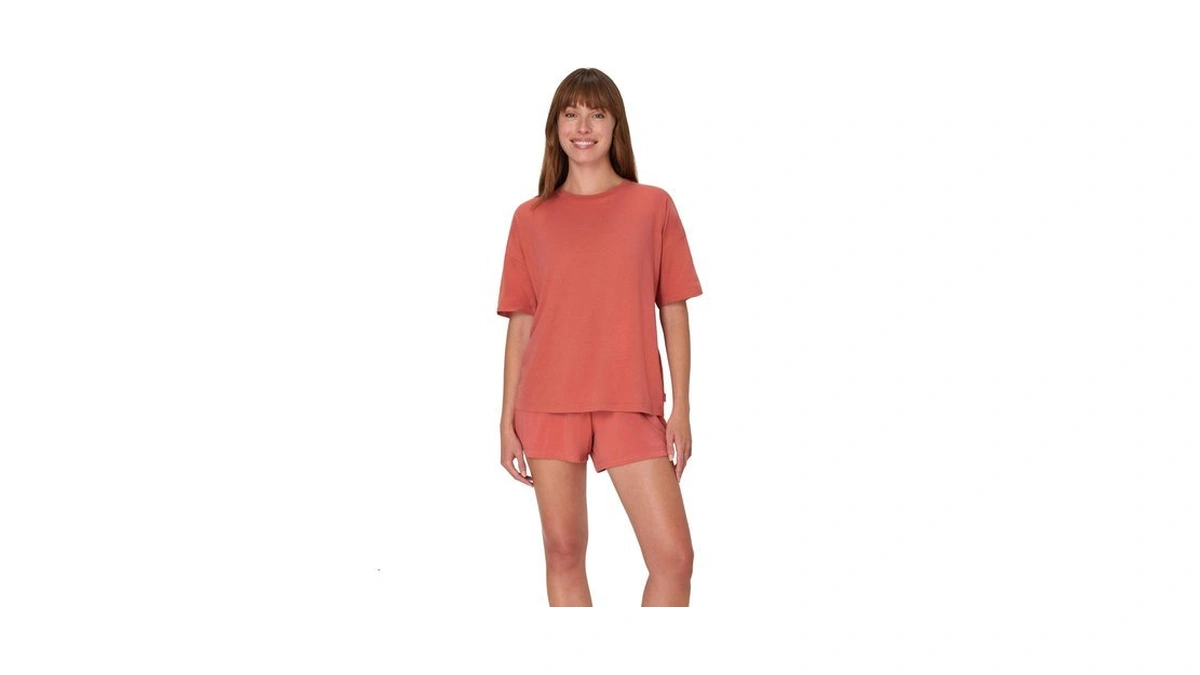Hanes Women's Originals Supersoft Boxy T-shirt & Sleep Shorts Set,