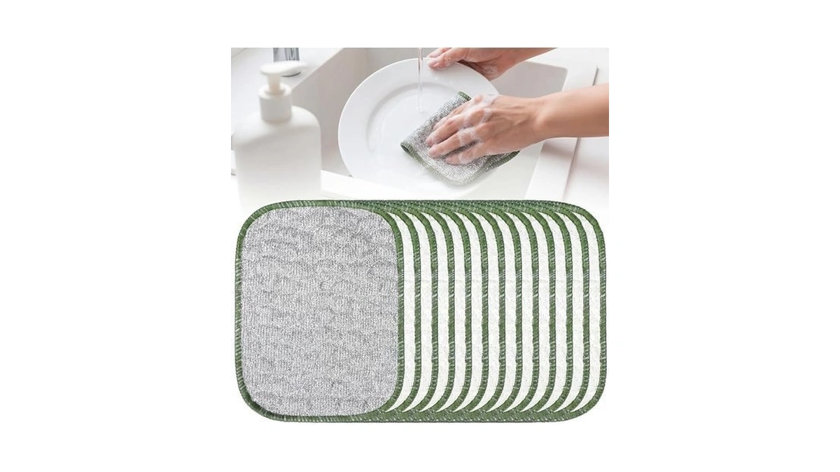 Hunnmingre 30 Pcs Multipurpose Wire Dishwashing Rag Non Scratch Wire