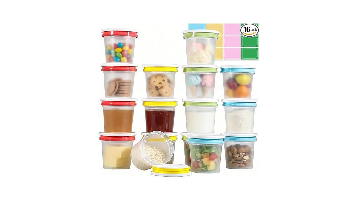 Asevat 16 Pack 8.67 Oz Food Storage Containers With Twist