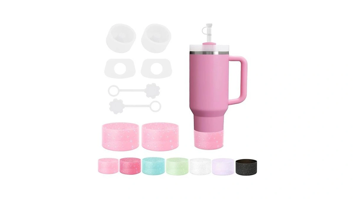 Saluoke Stanley Cup Accessories - 8 Pcs Set, Including Straw