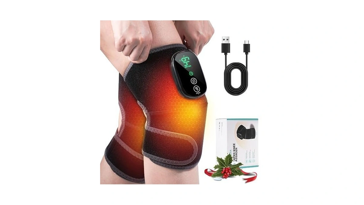 Homrelexa Cordless Knee Heating Pad, 3-in-1 Heating Pad With 4