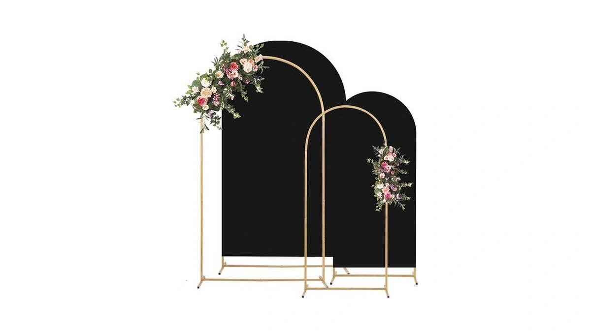 Toolterritary Metal Arch Backdrop Stand And Cover Set, 8ft, 6.6ft