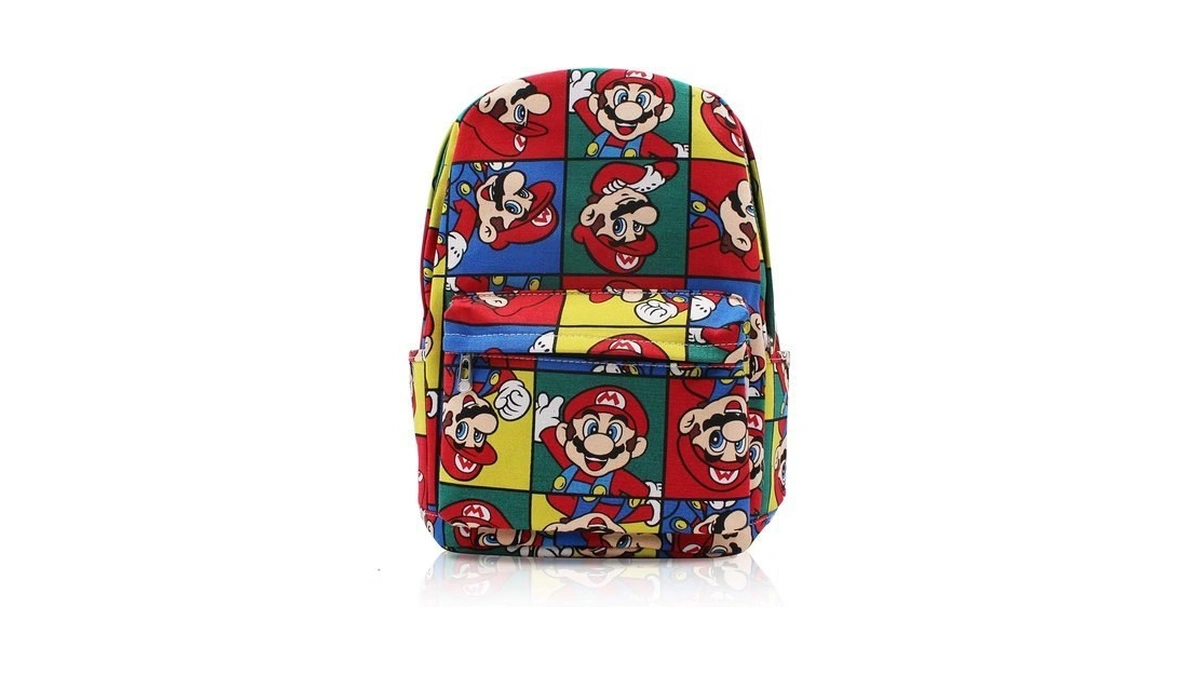 Finex Star Mario Canvas Backpack Casual Daypack With 15 In