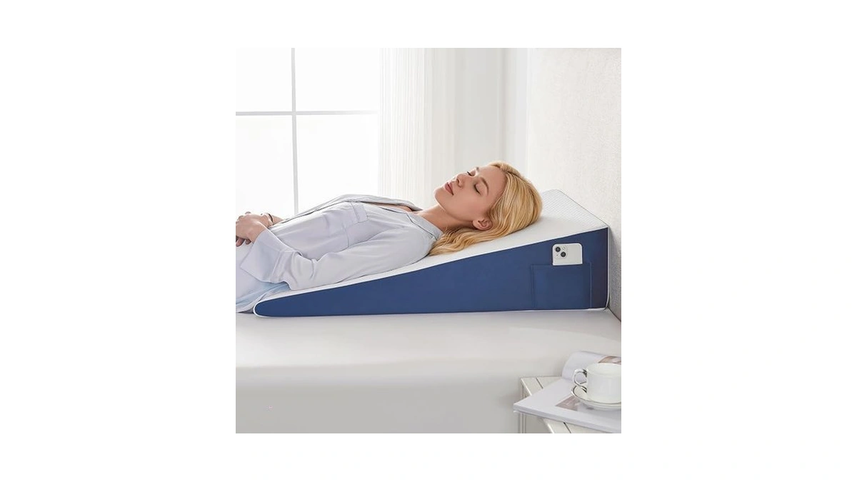 Yojoker Extra-long Wedge Pillow, 34" Bed Incline Cushion For Sleeping,