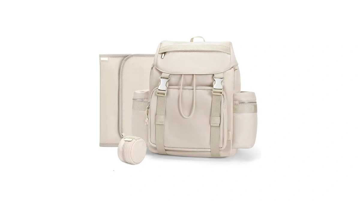 Coolrex Diaper Bag Backpack With Changing Pad, Pacifier Case &