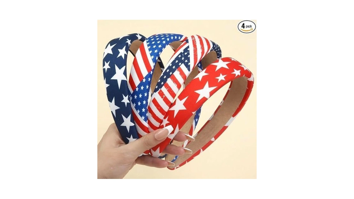 Huachi 4th Of July Headbands For Women Non Slip, American