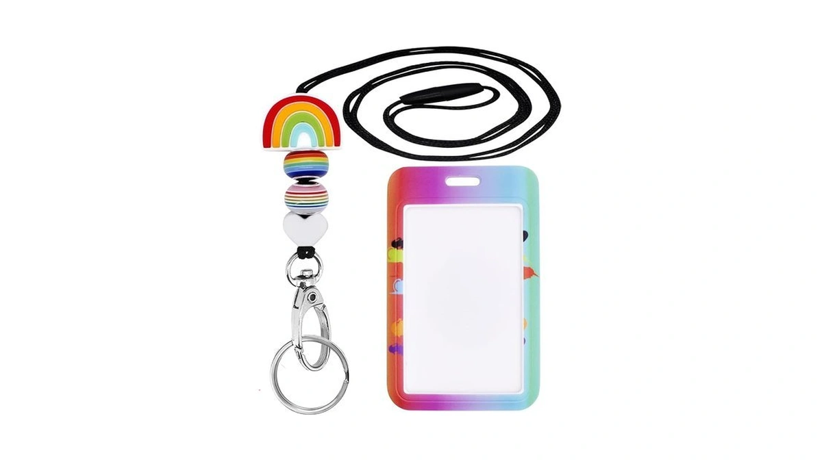 Bihrtc Id Silicone Bead Badge Holder With Breakaway Key Card