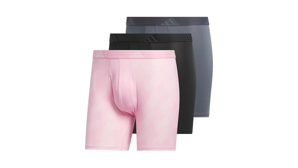 Adidas Men's Microfiber Boxer Briefs (3-pack) Performance Stretch Moisture-wicking Underwear,
