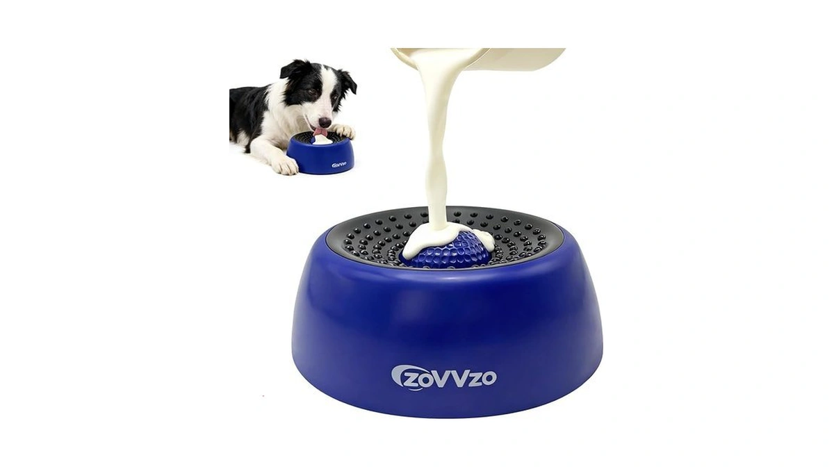 Rolling Ball Dog Lick Bowl, Slow Feeder Dog Bowls, Non-slip
