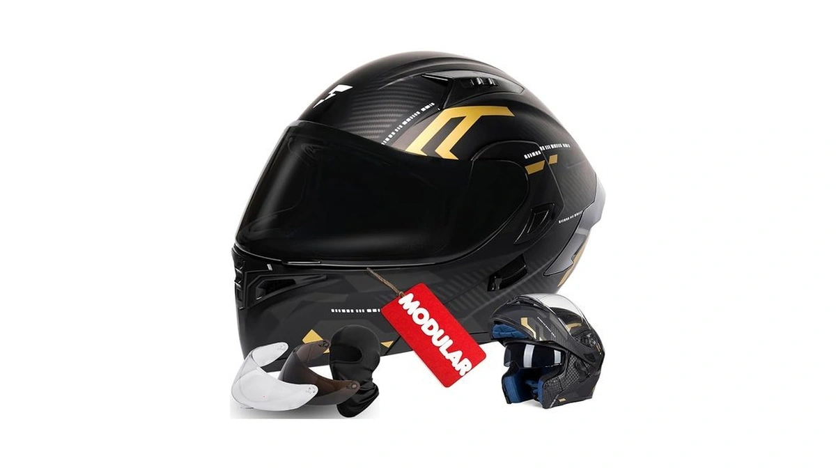 Fioemi Modular Motorcycle Helmet, Dot Approved Full Face Flip Up